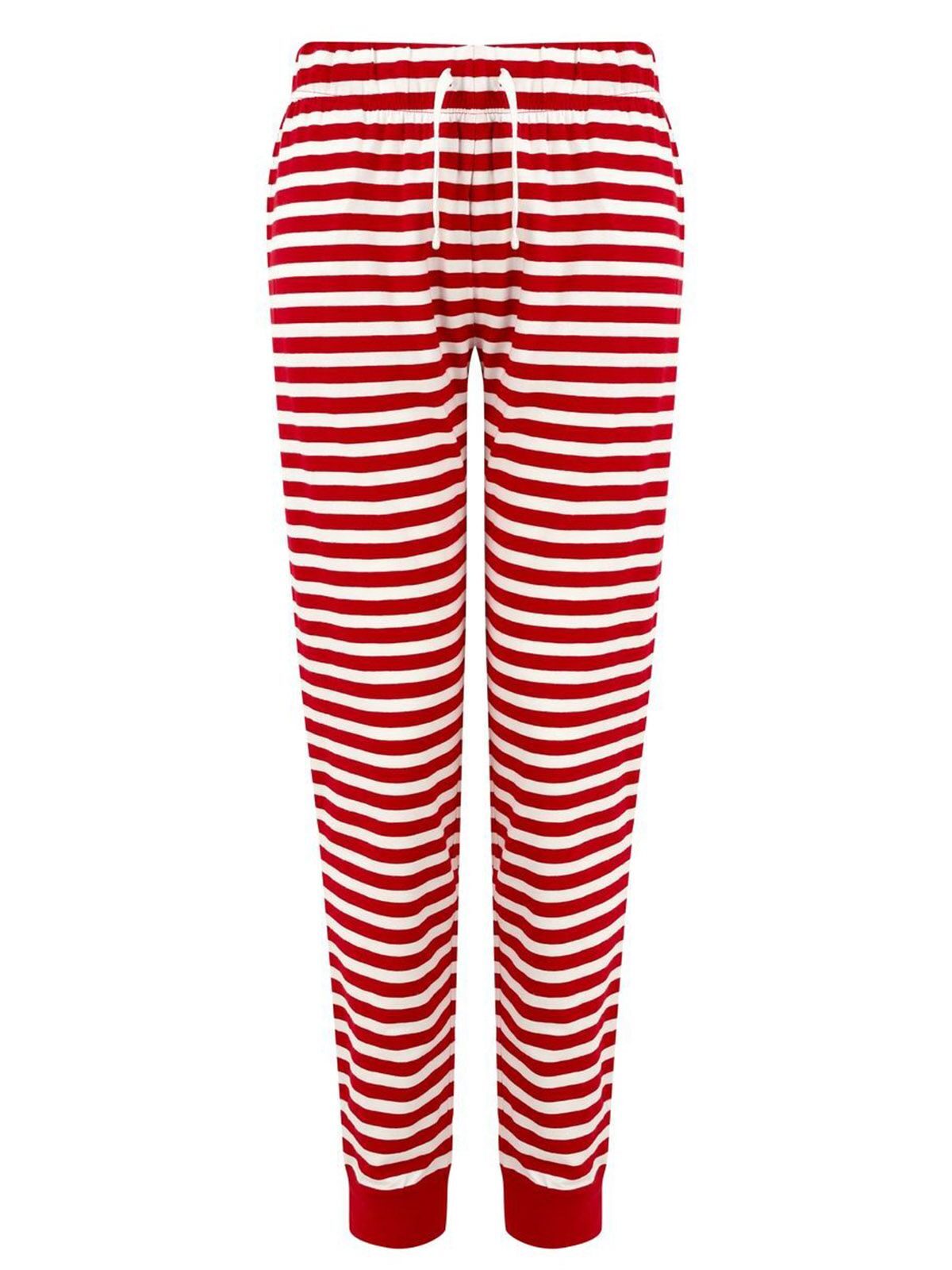 Lounge Pants Damen Hose / Rock – SF Clothing – Farbe red/white stripes – individuell veredelbar
