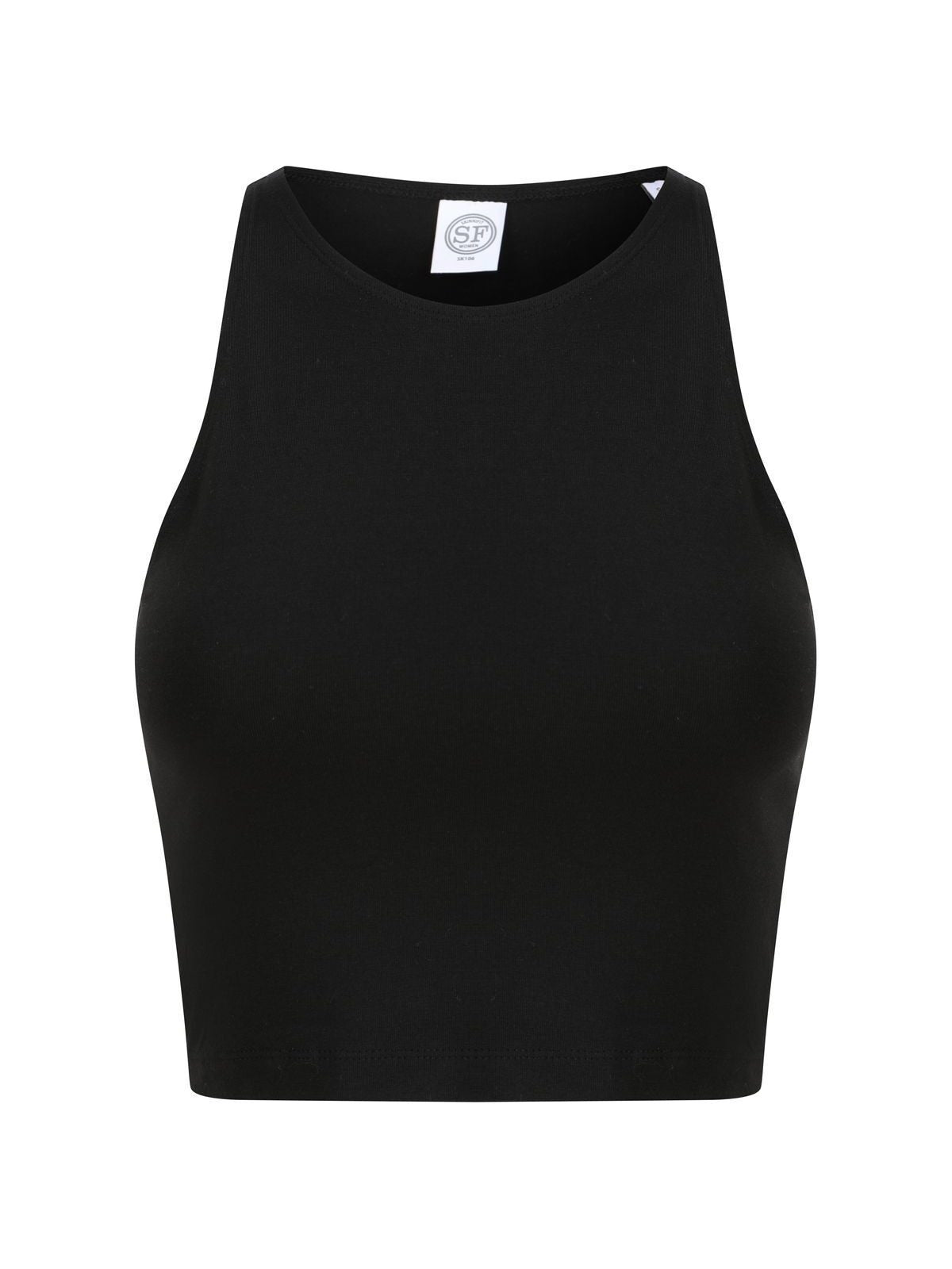 Cropped Top Damen T-Shirt – SF Clothing – Farbe Schwarz – individuell veredelbar