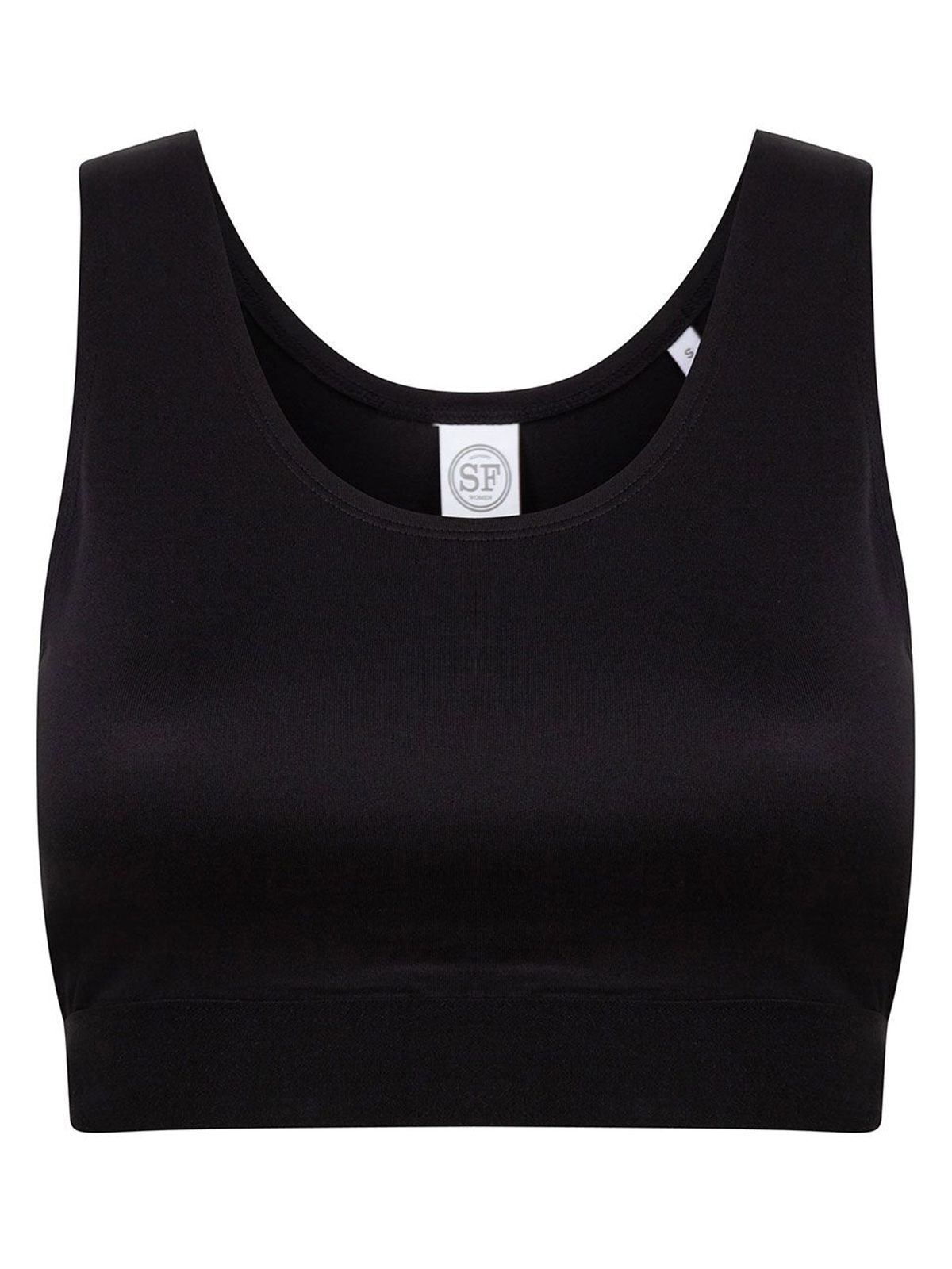 Fashion Crop Top Damen T-Shirt – SF Clothing – Farbe black/black – individuell veredelbar