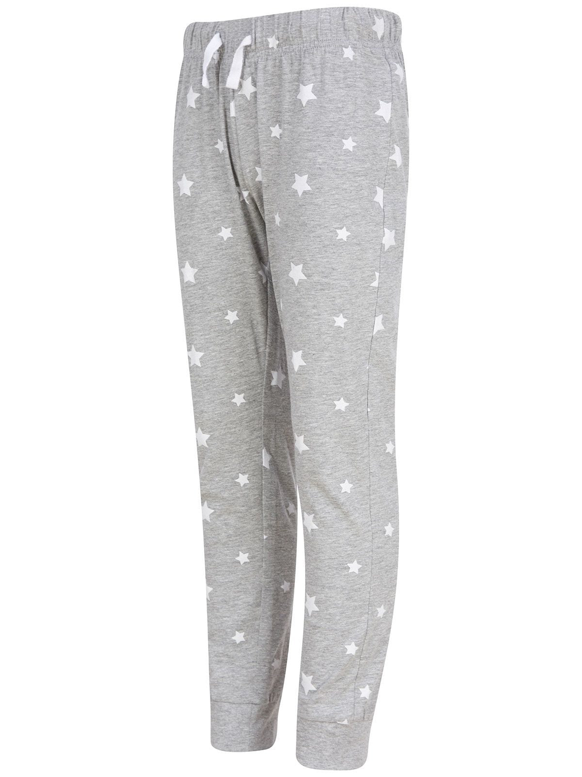 Lounge Pants Kinder Hose / Rock – SF Clothing – Farbe heather grey/white stars – individuell veredelbar