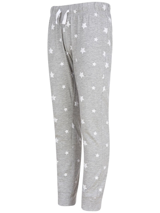 Lounge Pants Kinder Hose / Rock – SF Clothing – Farbe heather grey/white stars – individuell veredelbar