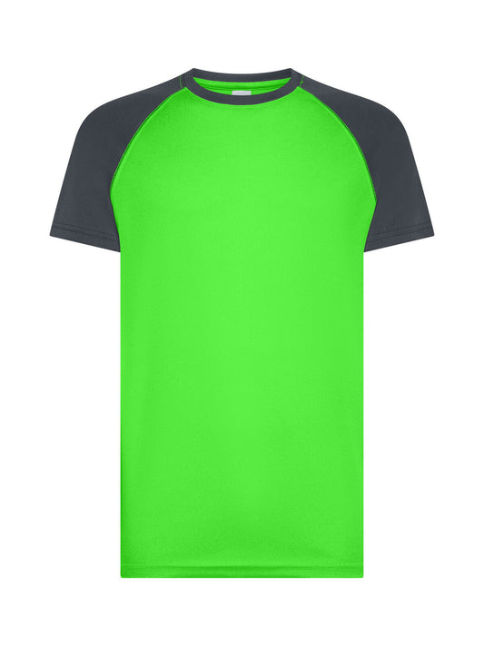 Trail T-Shirt – Black Spider – Farbe green fluo/anthracite – individuell veredelbar