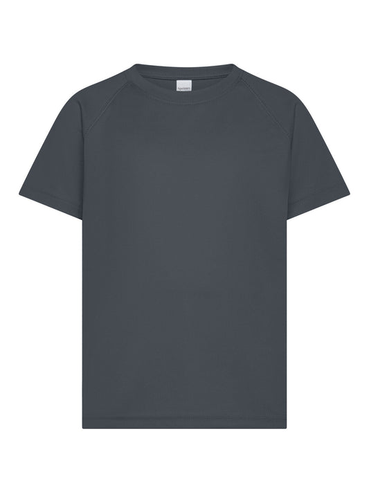 Run Kids Kinder T-Shirt – Black Spider – Farbe Anthrazit – individuell veredelbar