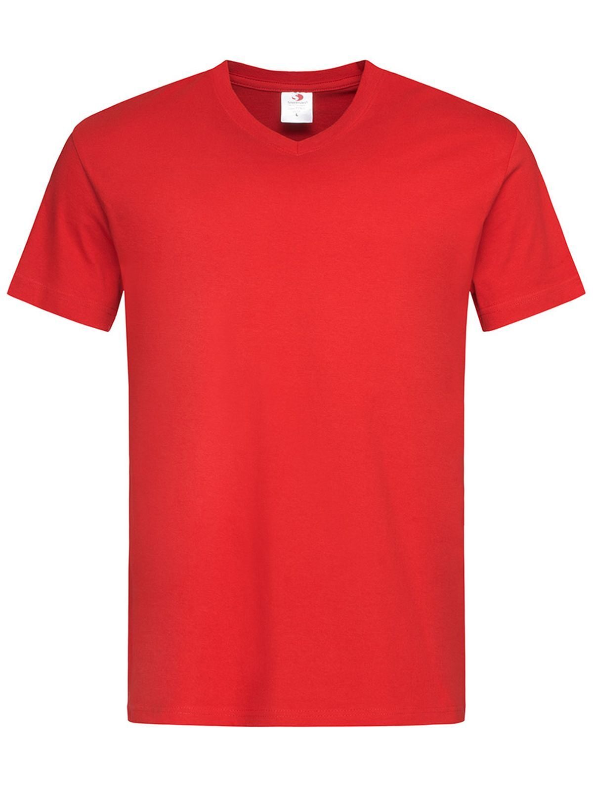 Classic-T V-Neck T-Shirt – Stedman – Farbe scarlet red – individuell veredelbar