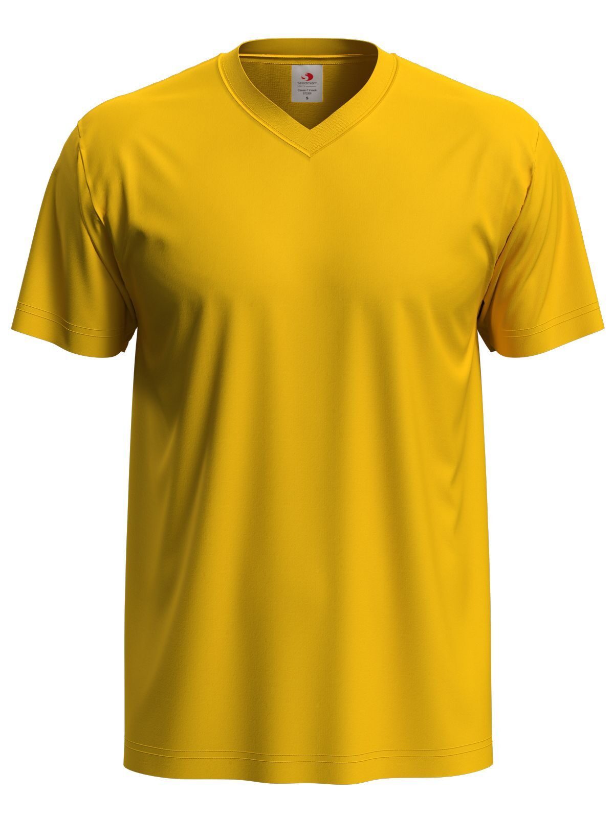 Classic-T V-Neck T-Shirt – Stedman – Farbe sunflower yellow – individuell veredelbar