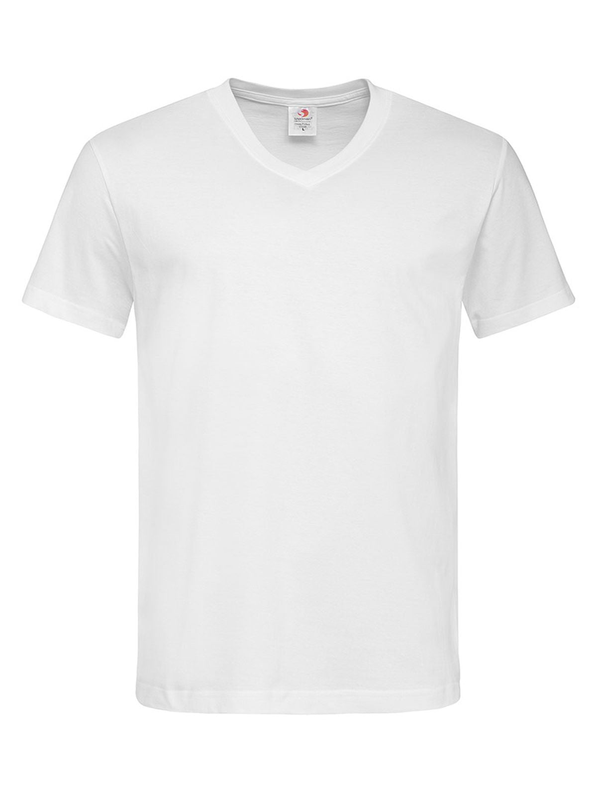 Classic-T V-Neck T-Shirt – Stedman – Farbe Weiß – individuell veredelbar
