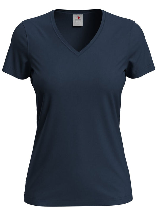 Classic-T V-Neck Damen T-Shirt – Stedman – Farbe blue midnight – individuell veredelbar