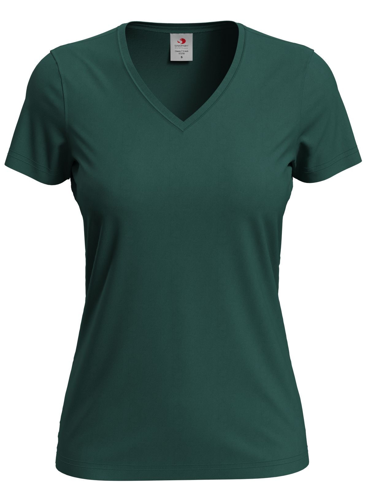 Classic-T V-Neck Damen T-Shirt – Stedman – Farbe bottle green – individuell veredelbar