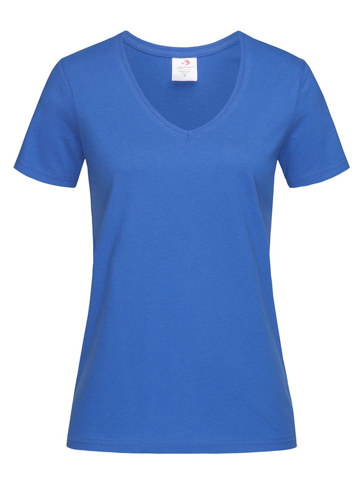 Classic-T V-Neck Damen T-Shirt – Stedman – Farbe bright royal – individuell veredelbar