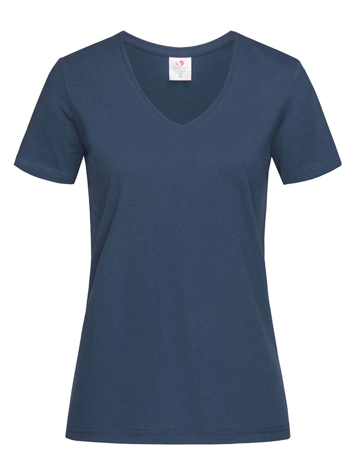 Classic-T V-Neck Damen T-Shirt – Stedman – Farbe navy blue – individuell veredelbar