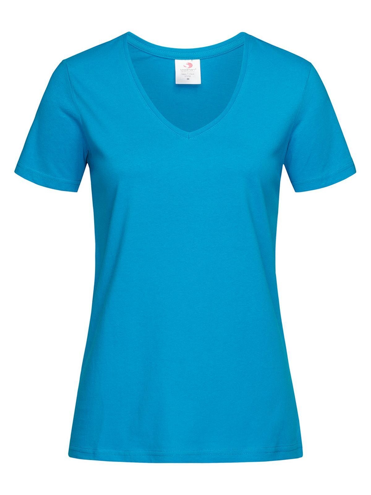 Classic-T V-Neck Damen T-Shirt – Stedman – Farbe ocean blue – individuell veredelbar