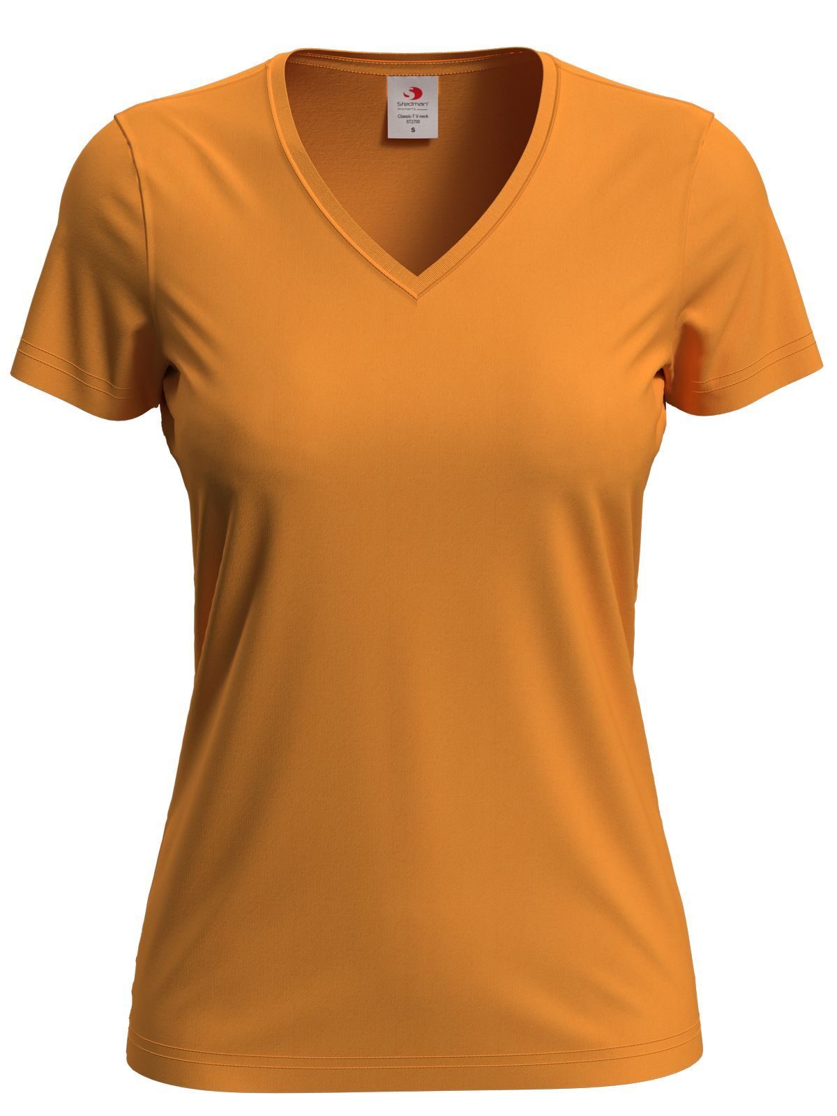 Classic-T V-Neck Damen T-Shirt – Stedman – Farbe Orange – individuell veredelbar