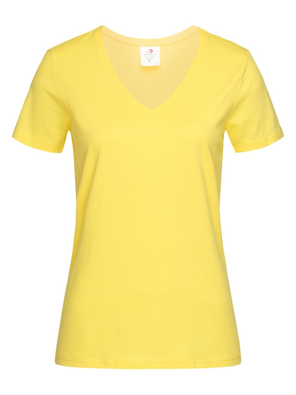 Classic-T V-Neck Damen T-Shirt – Stedman – Farbe Gelb – individuell veredelbar