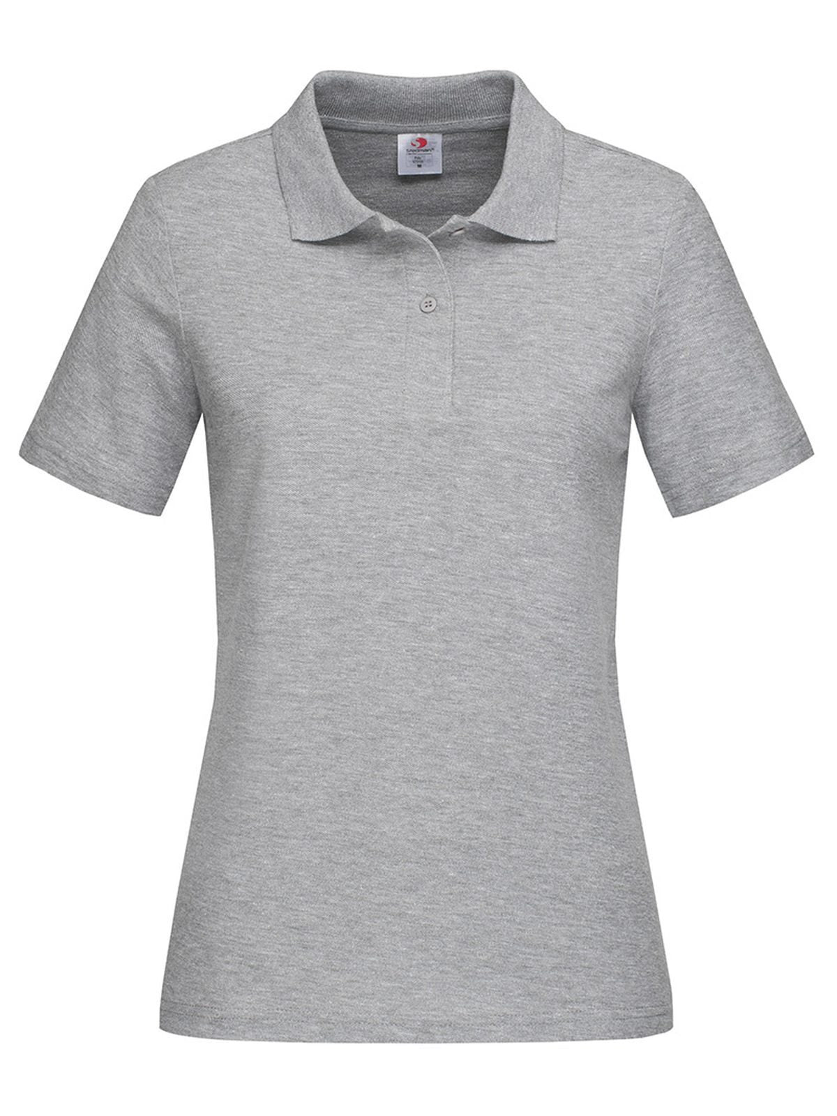 Polo da donna Damen Poloshirt – Stedman – Farbe grey heather – individuell veredelbar