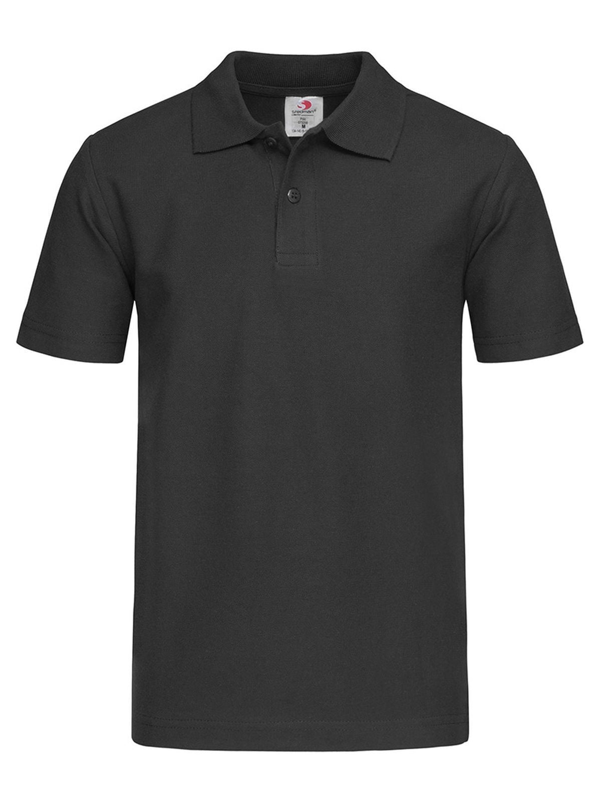 Polo da bambino Kinder Poloshirt – Stedman – Farbe black opal – individuell veredelbar