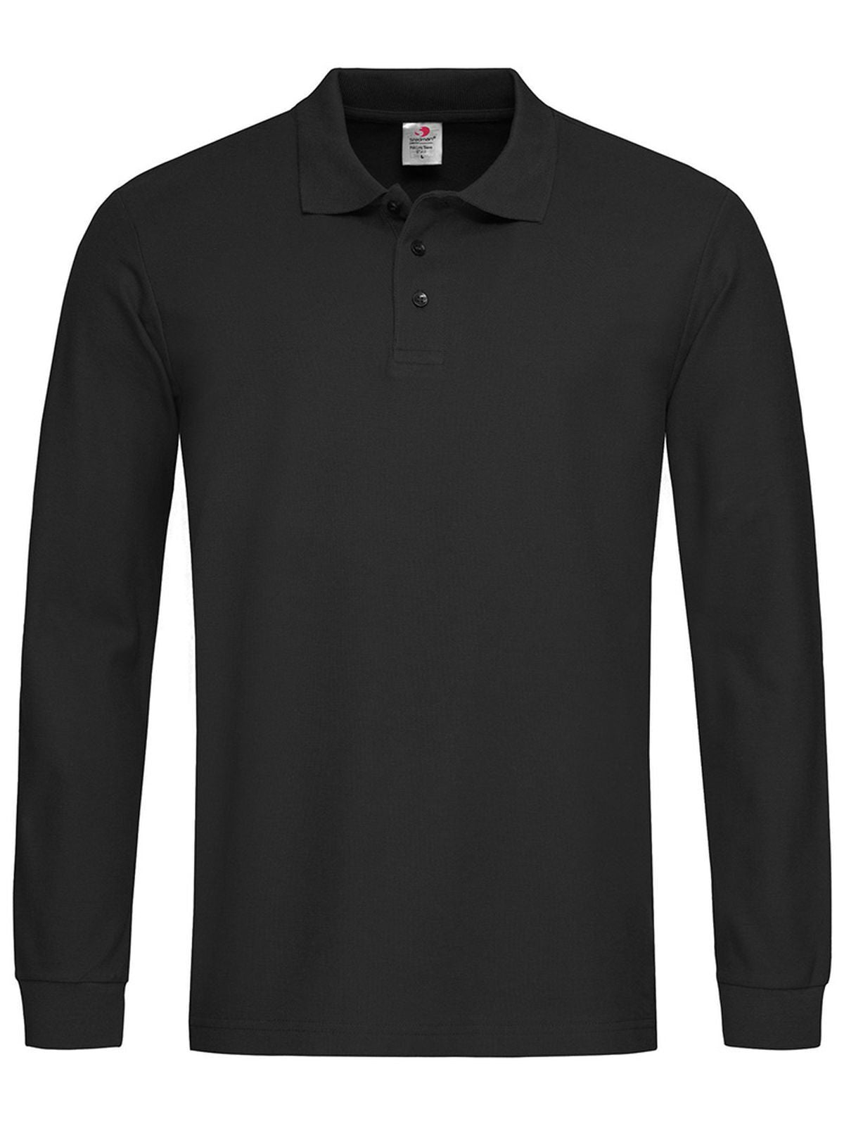 Polo Long Sleeve Poloshirt – Stedman – Farbe black opal – individuell veredelbar