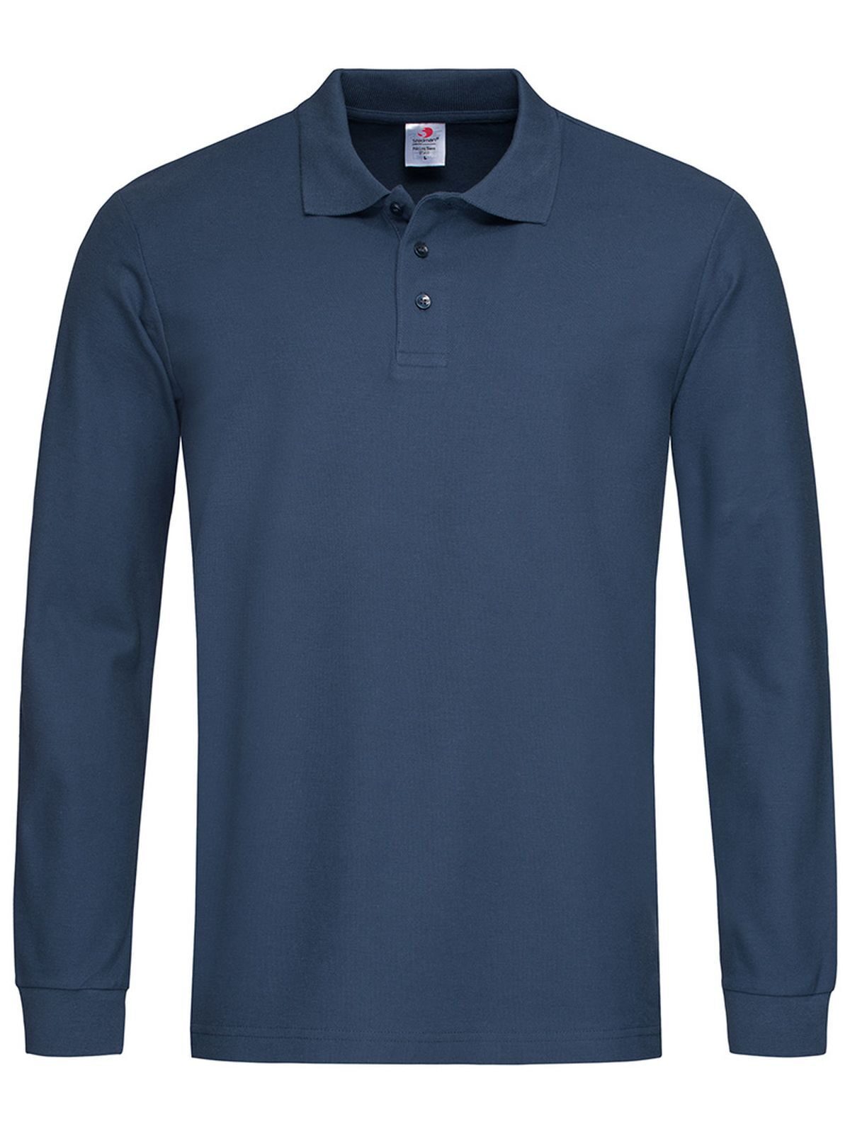Polo Long Sleeve Poloshirt – Stedman – Farbe navy blue – individuell veredelbar