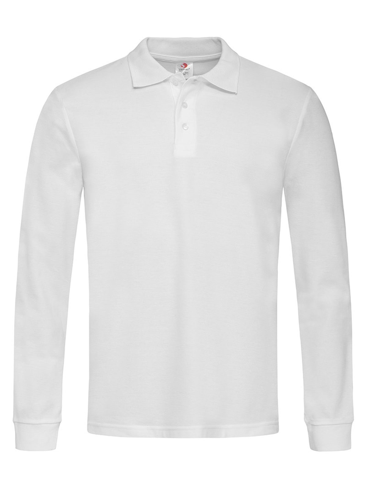 Polo Long Sleeve Poloshirt – Stedman – Farbe Weiß – individuell veredelbar