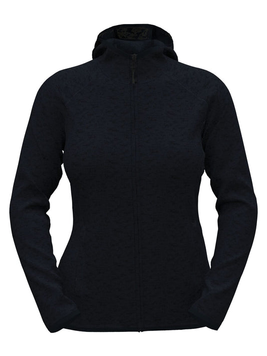 Lux Hooded Knit Fleece Jacket Damen – Stedman – Farbe blue midnight heather – individuell veredelbar