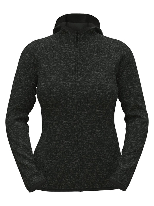 Lux Hooded Knit Fleece Jacket Damen – Stedman – Farbe black opal heather – individuell veredelbar