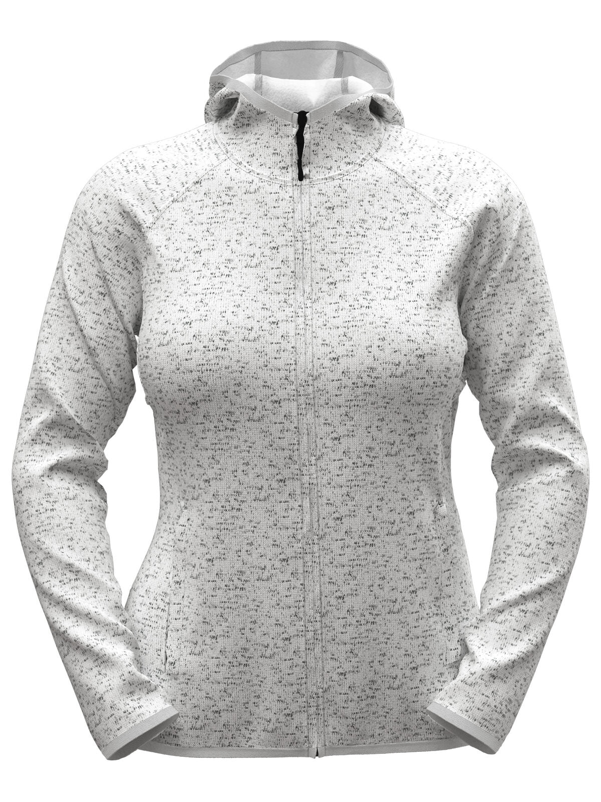 Lux Hooded Knit Fleece Jacket Damen – Stedman – Farbe light grey heather – individuell veredelbar