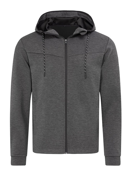 Recycled Scuba Jacket Men Herren Sweatshirt / Hoodie – Stedman – Farbe anthra heather – individuell veredelbar