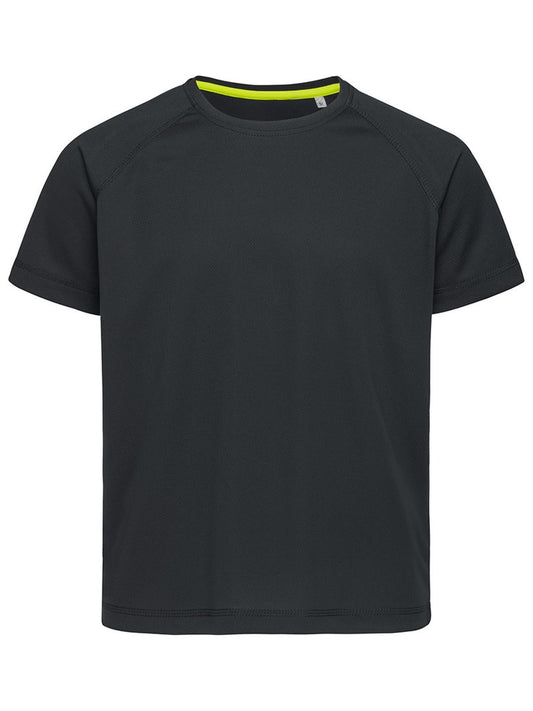 Active 140 Raglan Kids Kinder T-Shirt – Stedman – Farbe black opal – individuell veredelbar
