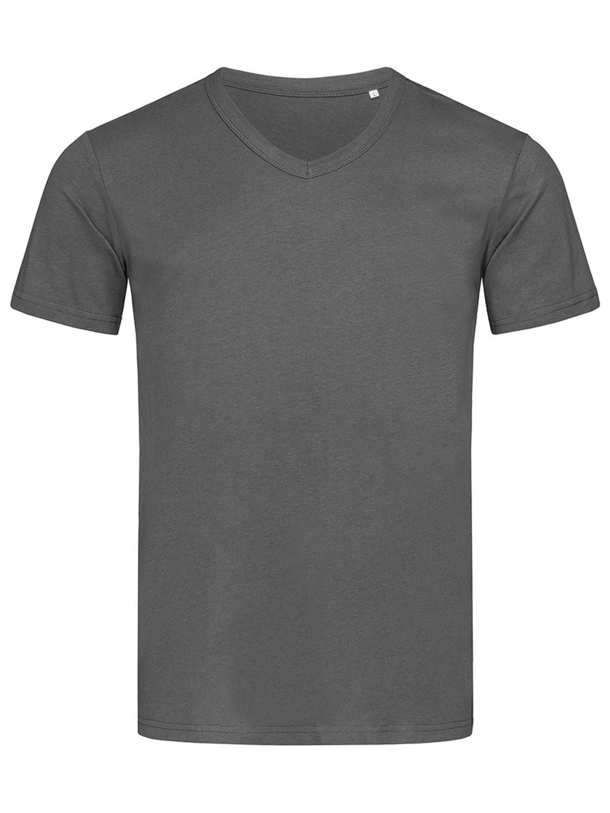 Ben V-Neck T-Shirt – Stedman – Farbe slate grey – individuell veredelbar
