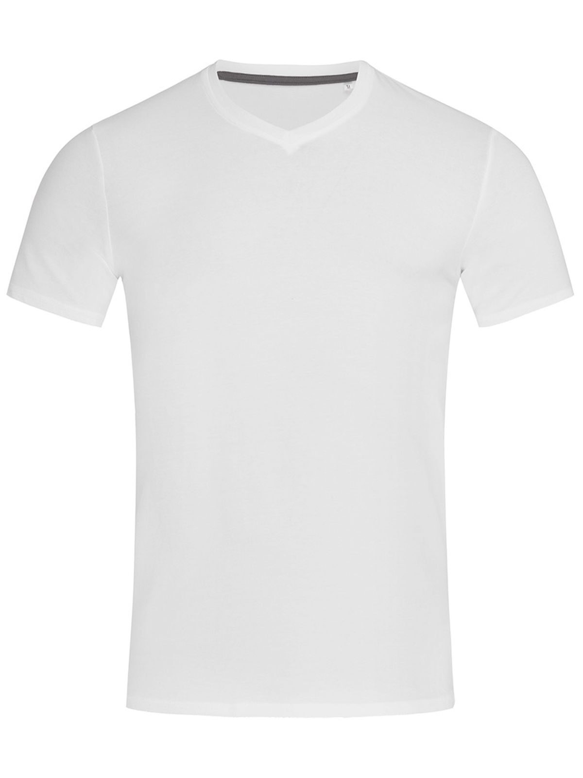 Stretch-T V-Neck T-Shirt – Stedman – Farbe Weiß – individuell veredelbar