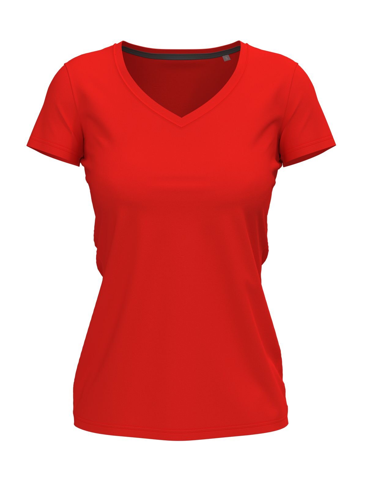 Stretch-T V-Neck women Damen T-Shirt – Stedman – Farbe scarlet red – individuell veredelbar