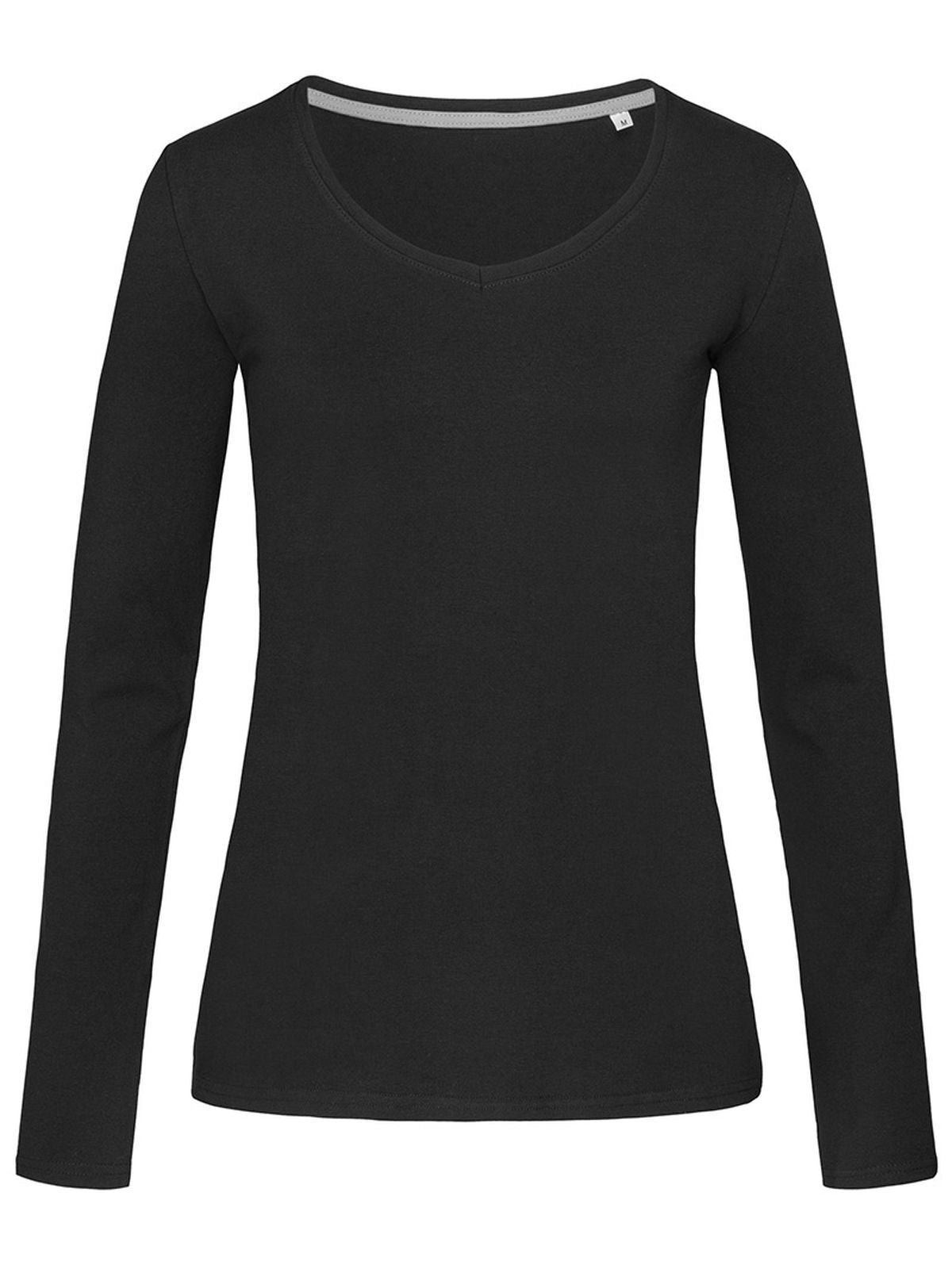 Stretch-T Long sleeve T-Shirt – Stedman – Farbe black opal – individuell veredelbar
