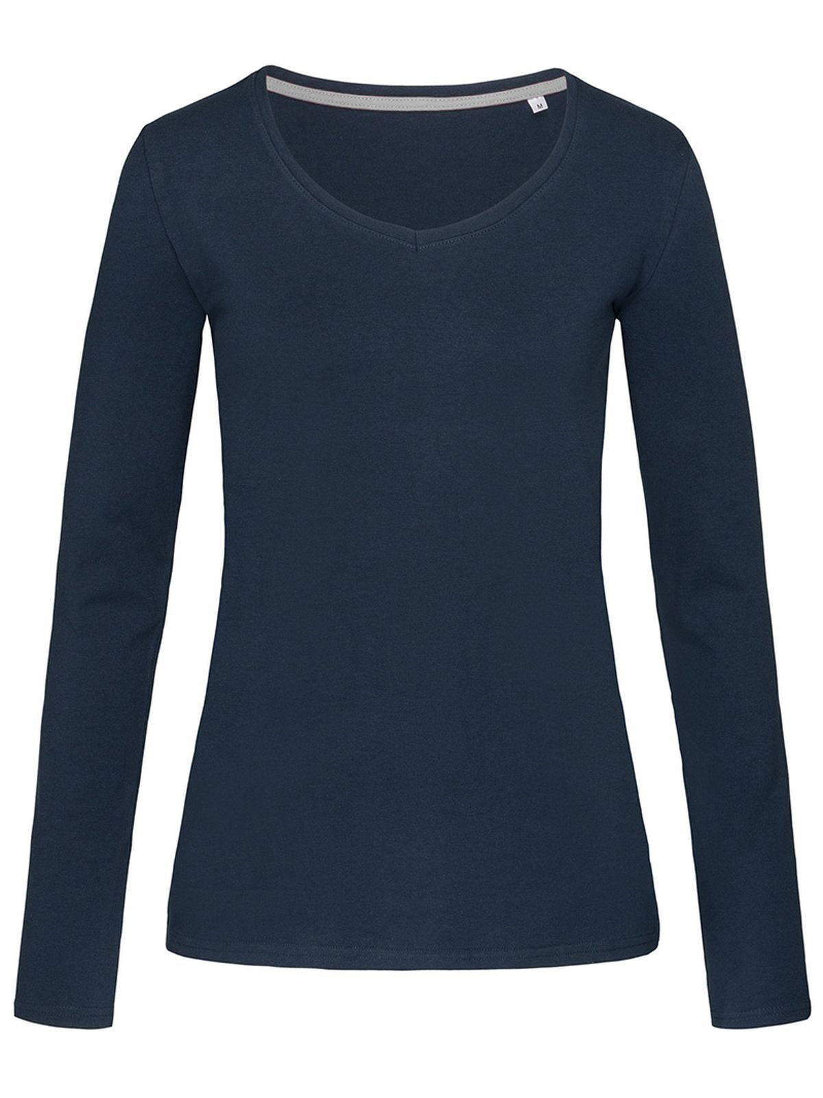 Stretch-T Long sleeve T-Shirt – Stedman – Farbe marina blue – individuell veredelbar