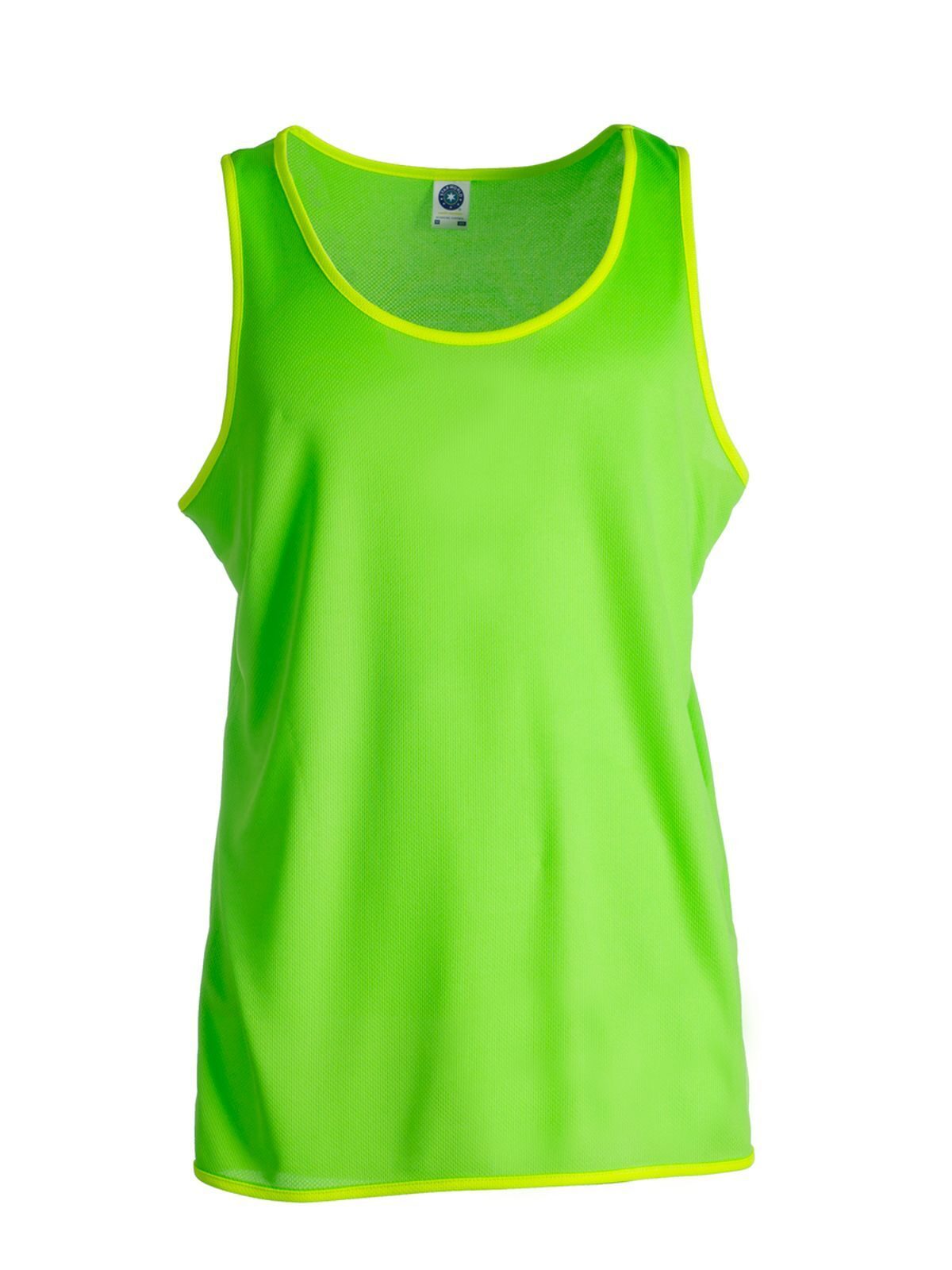 Ultra Tech Contrast Running and Sports Vest T-Shirt – Star World – Farbe Fluorescent Green/Fluo Yellow – individuell veredelbar