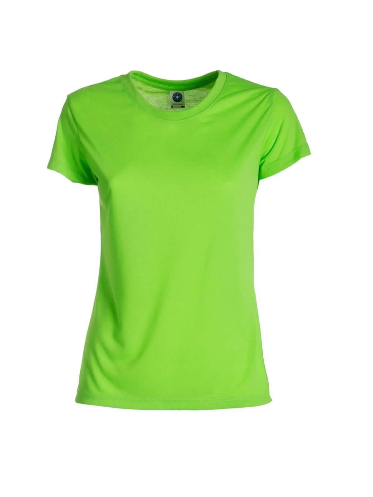 Performance donna Damen T-Shirt – Star World – Farbe Fluorescent Green – individuell veredelbar