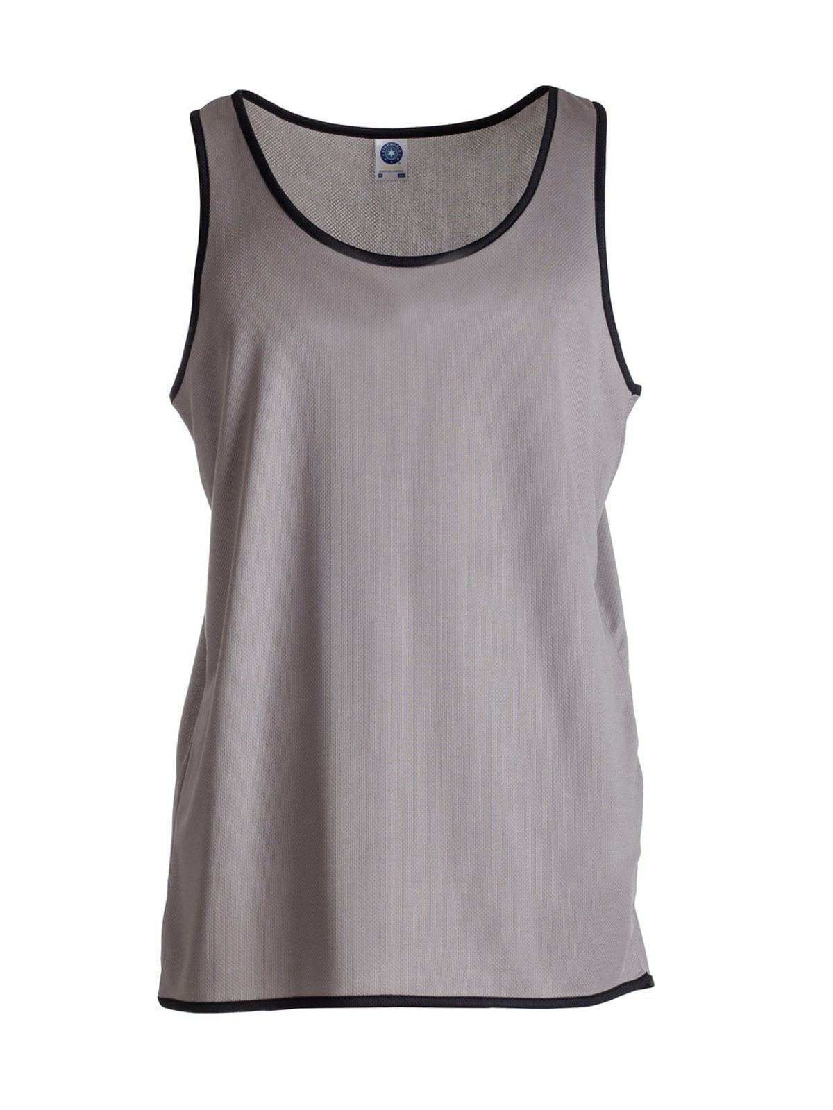 Ultra Tech Contrast Running and Sports Vest T-Shirt – Star World – Farbe Sports Grey/Black – individuell veredelbar