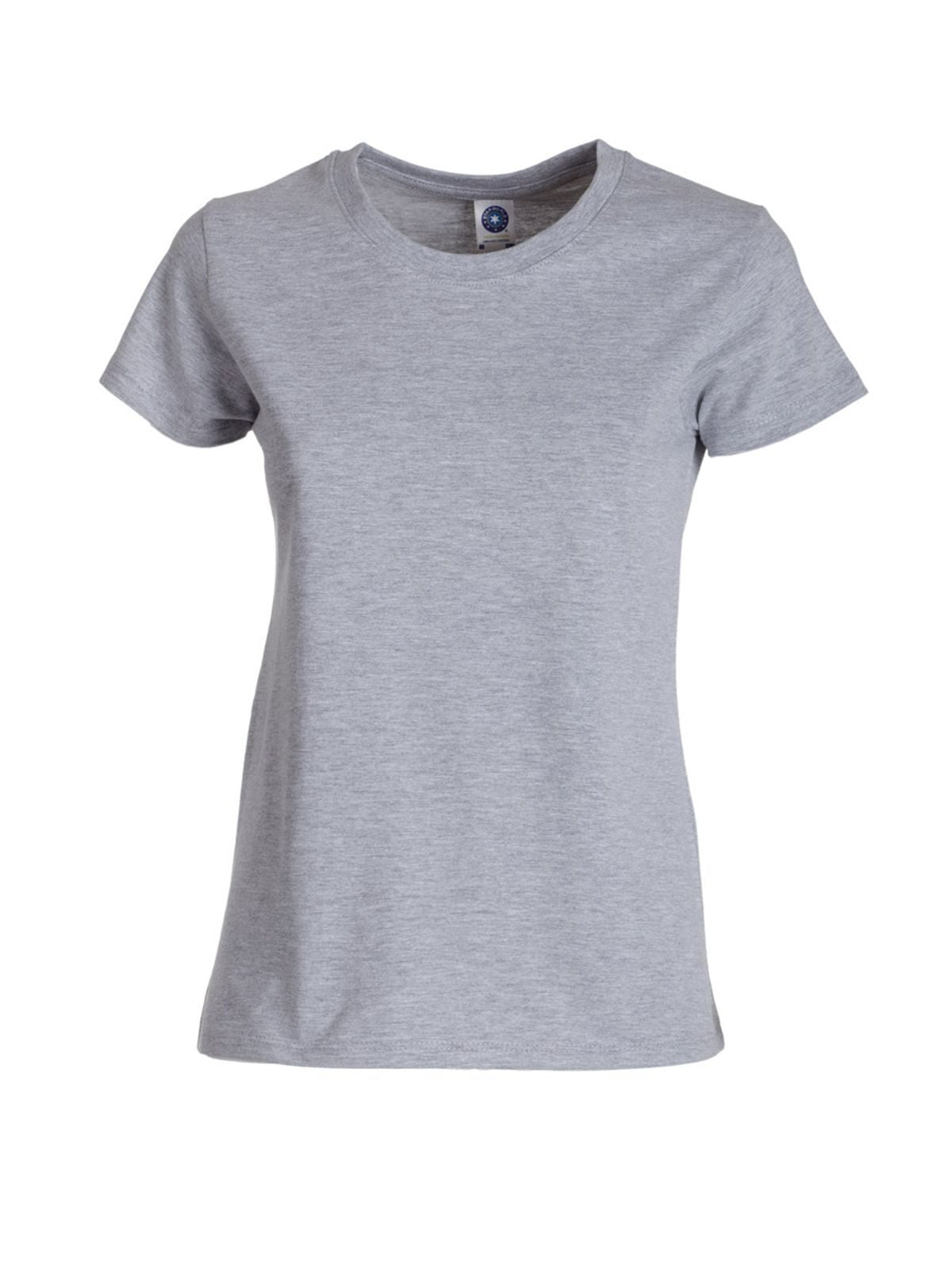 Gold Label Ladies Retail Damen T-Shirt – Star World – Farbe Heather Grey – individuell veredelbar