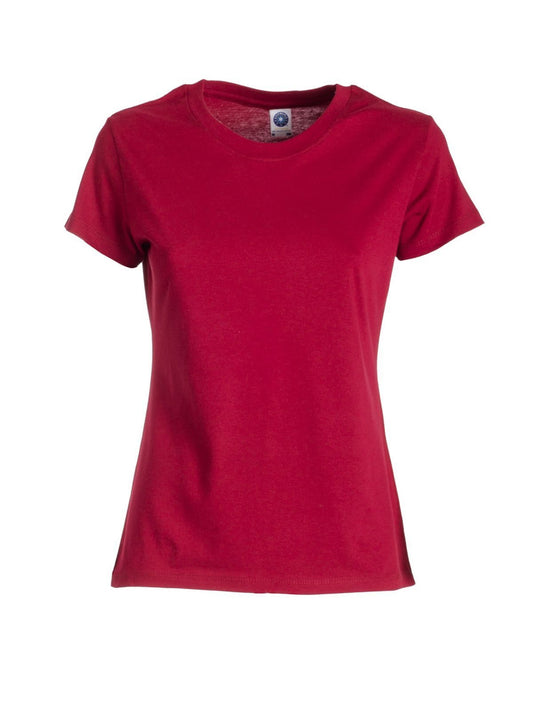 Gold Label Ladies Retail Damen T-Shirt – Star World – Farbe Cardinal Red – individuell veredelbar