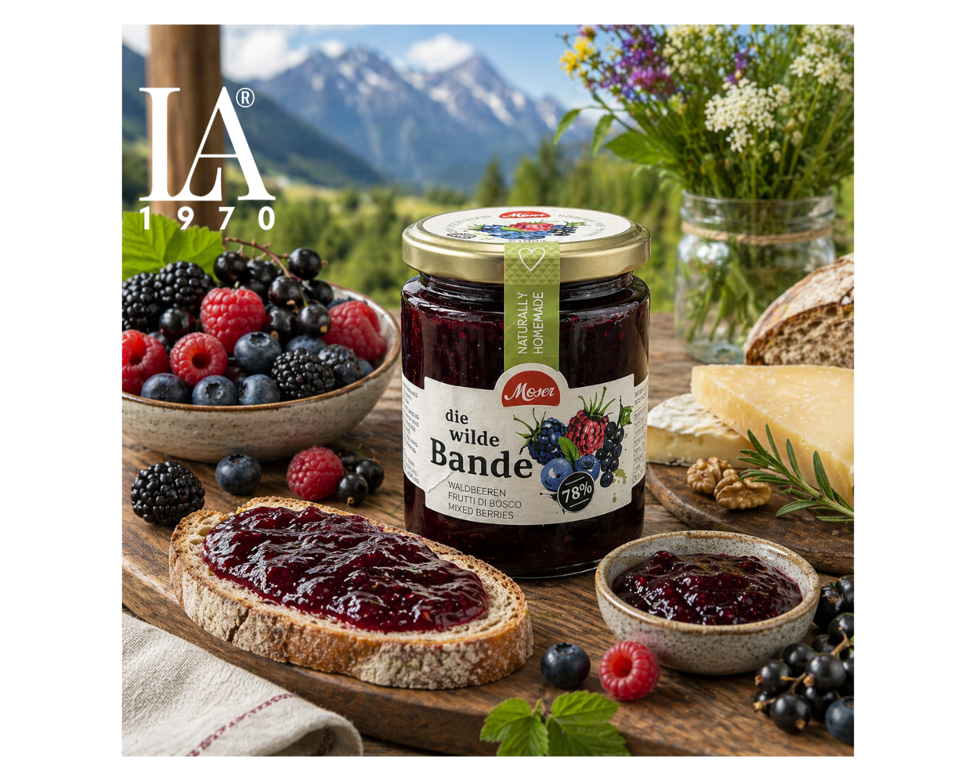 Confettura ai frutti di bosco "la banda selvaggia" – 340 g | Delicatessen di alta qualità dall'Alto Adige | LA1970