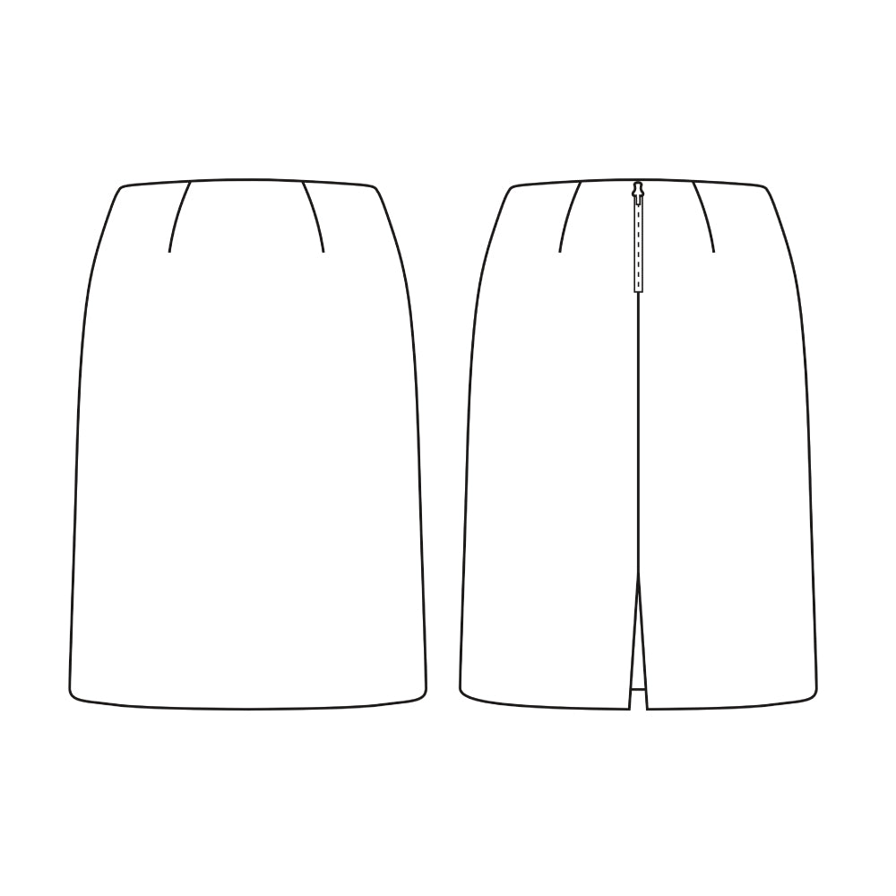 Damen-Servicerock Skirt – Schwarz – Bild 3