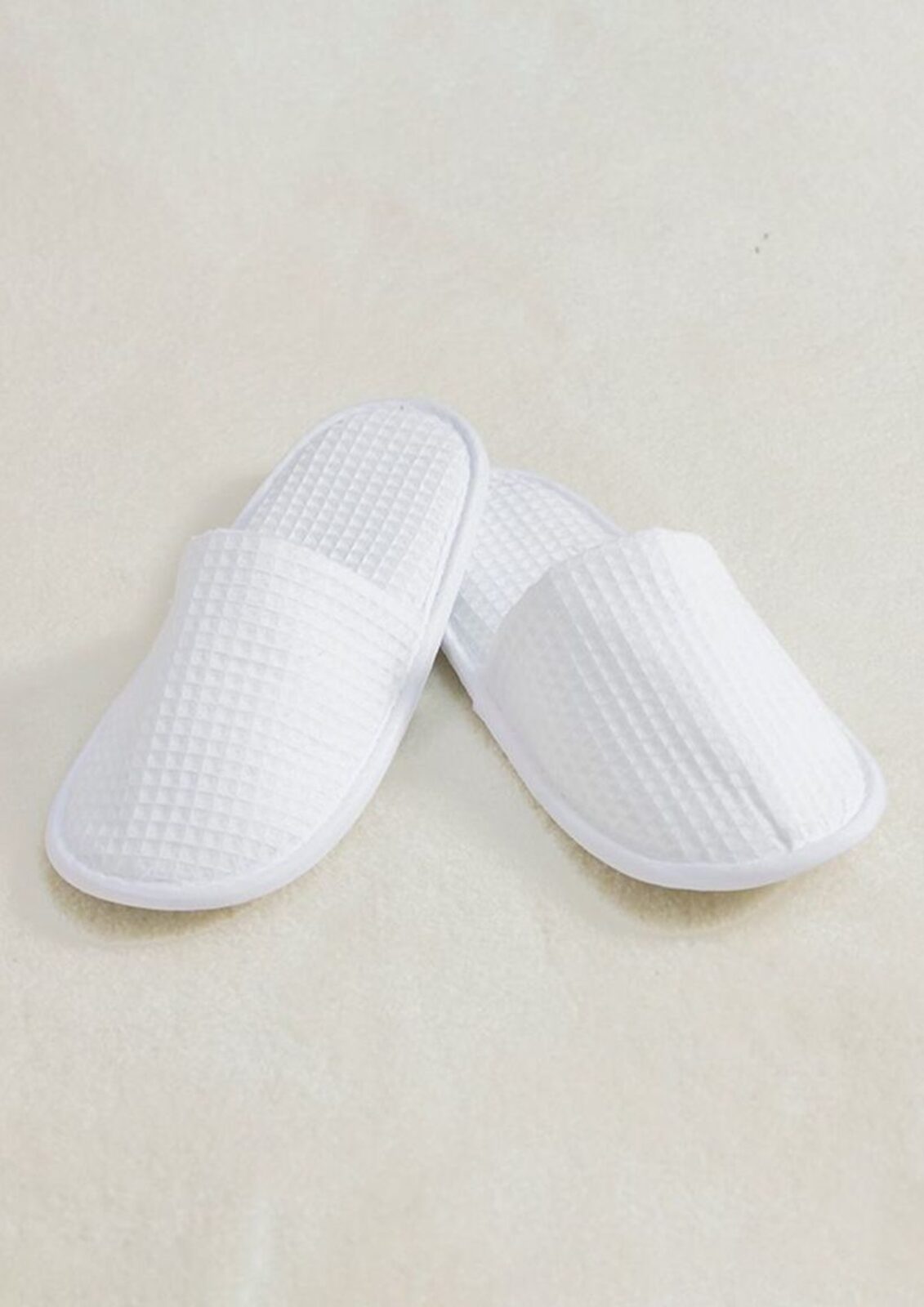 Waffle Mule Slippers Schuhe – Towel City – Farbe Weiß – individuell veredelbar