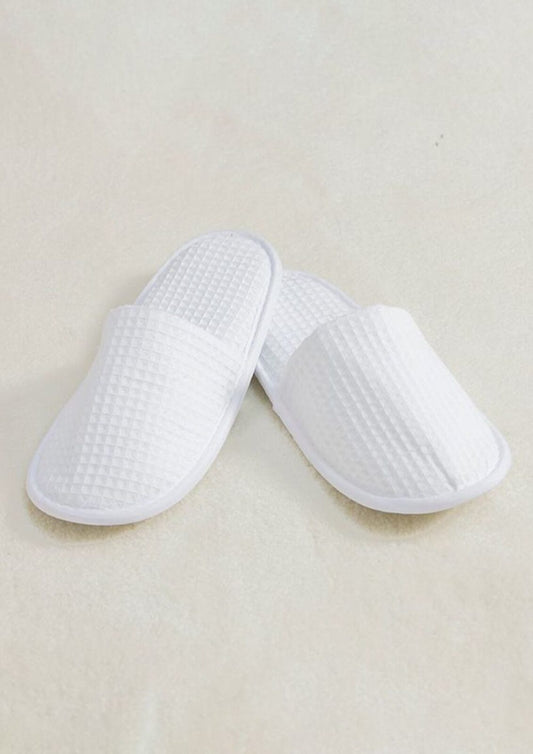 Waffle Mule Slippers Schuhe – Towel City – Farbe Weiß – individuell veredelbar