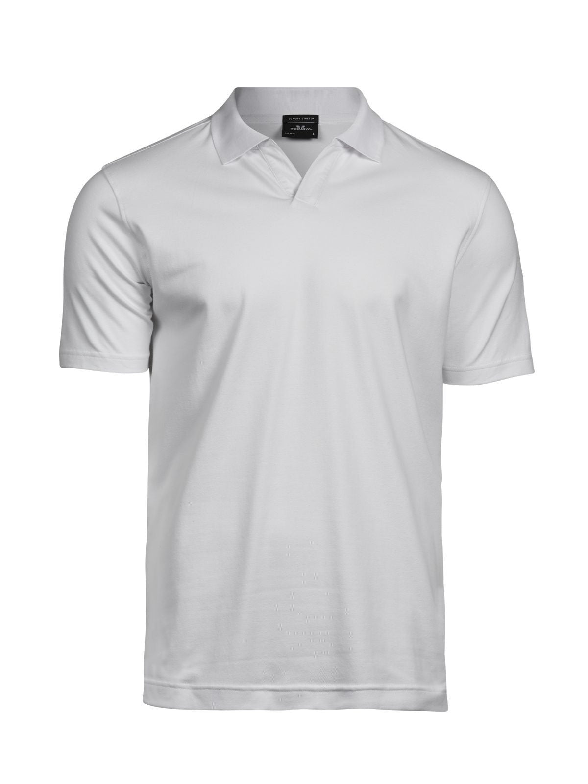 Luxury Stretch V-Neck Polo Poloshirt – Tee Jays – Farbe Weiß – individuell veredelbar