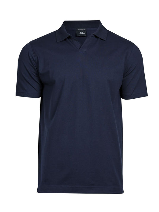 Luxury Stretch V-Neck Polo Poloshirt – Tee Jays – Farbe Navy – individuell veredelbar
