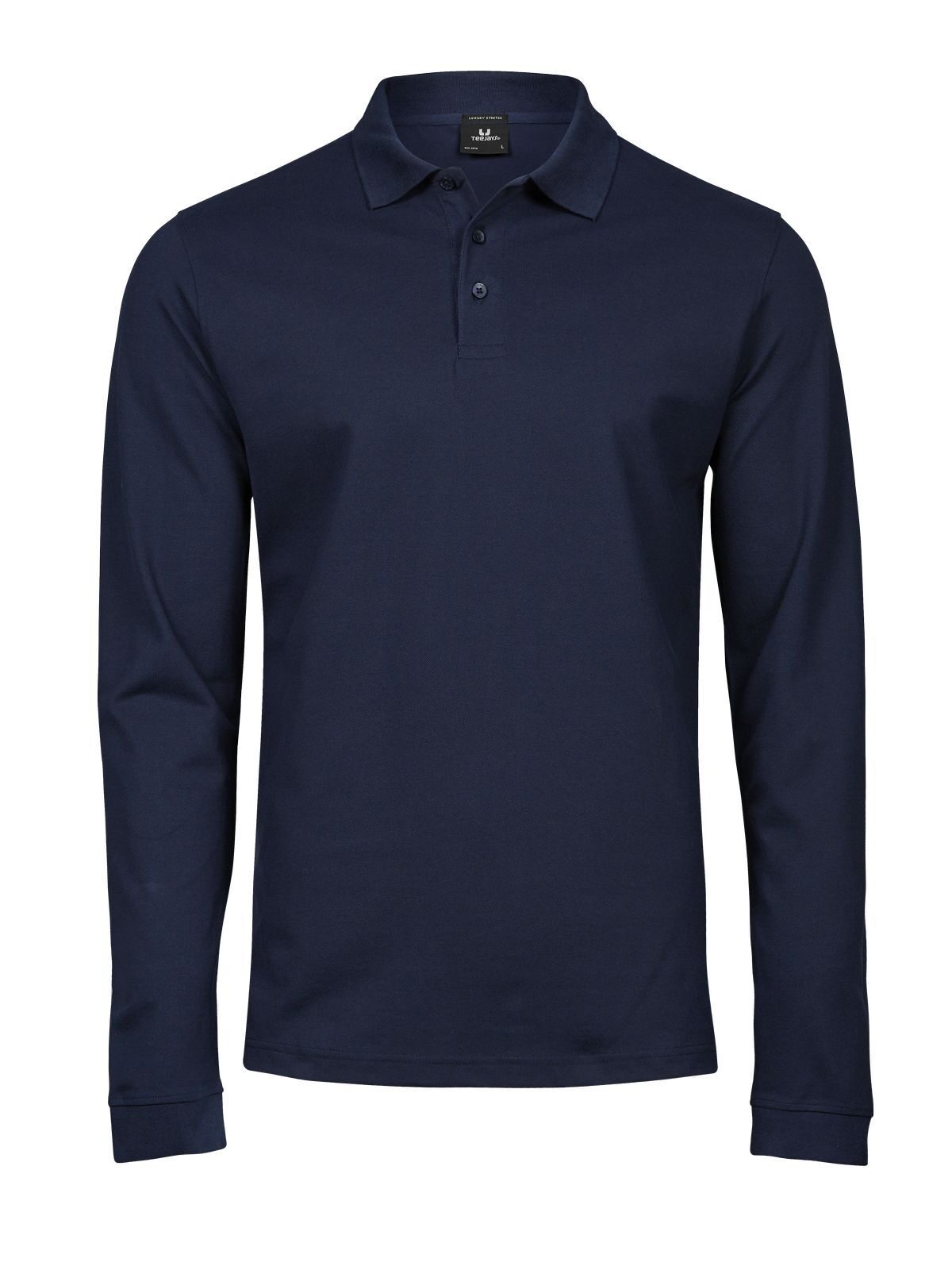 Luxury Stretch Long Sleeve Polo Poloshirt – Tee Jays – Farbe Navy – individuell veredelbar