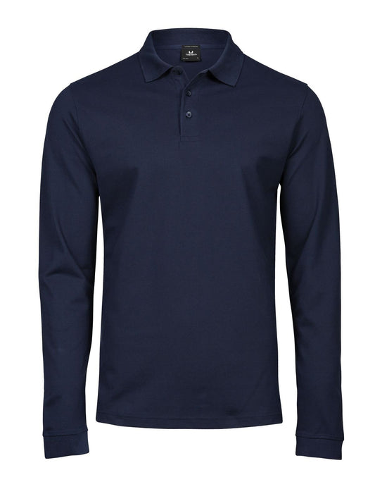 Luxury Stretch Long Sleeve Polo Poloshirt – Tee Jays – Farbe Navy – individuell veredelbar