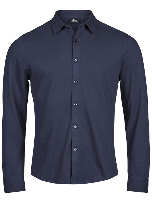 Luxury stretch shirt Hemd / Bluse – Tee Jays – Farbe Navy – individuell veredelbar
