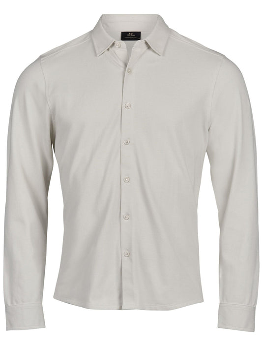 Luxury stretch shirt Hemd / Bluse – Tee Jays – Farbe cement – individuell veredelbar
