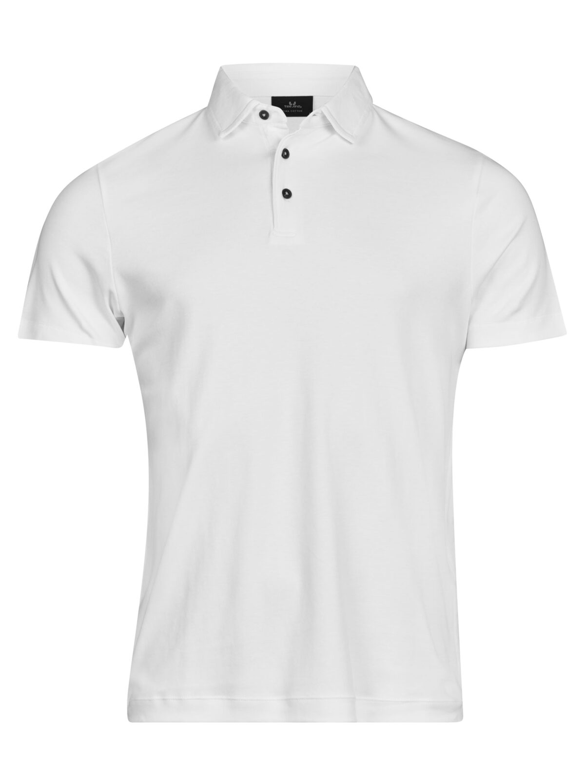 Pima Cotton Polo Herren Poloshirt – Tee Jays – Farbe Weiß – individuell veredelbar