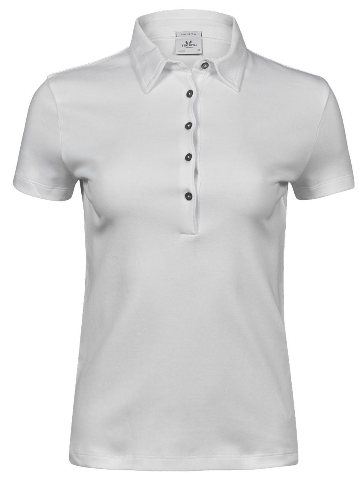 Pima Cotton Polo Damen Poloshirt – Tee Jays – Farbe Weiß – individuell veredelbar