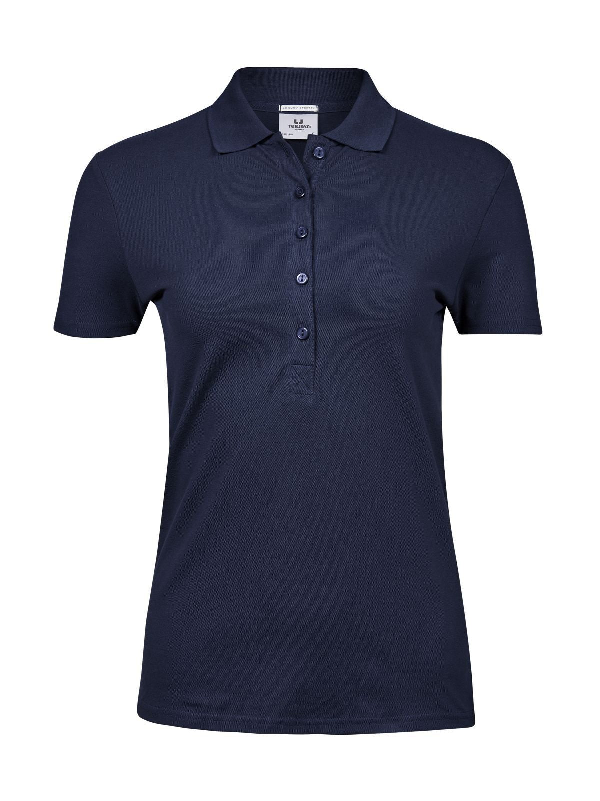 Ladiess Luxury Stretch Polo Damen Poloshirt – Tee Jays – Farbe Navy – individuell veredelbar